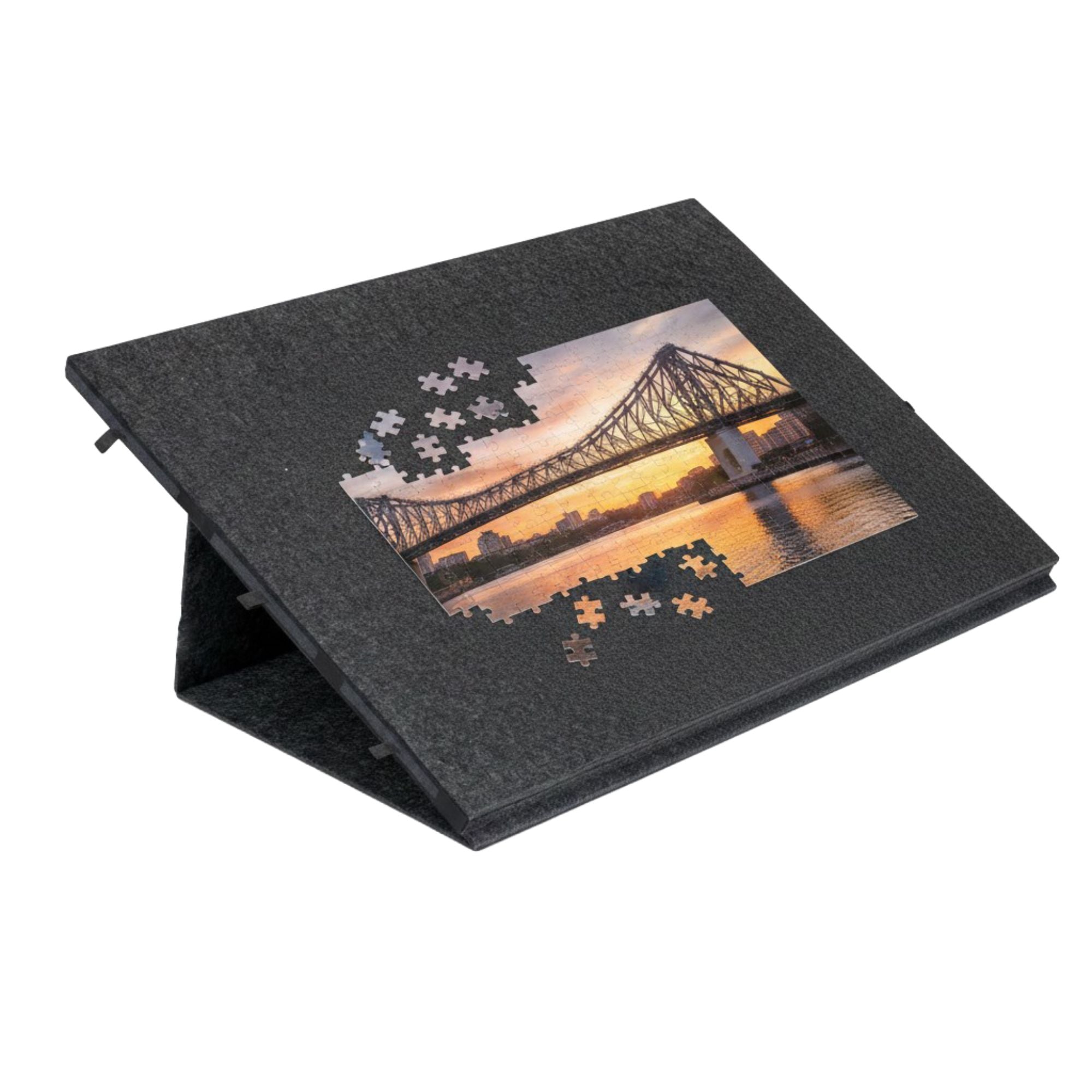 Social Hike Puzzle Board 2000 pcs Felt Folding Portable Cover Drawers Grey
