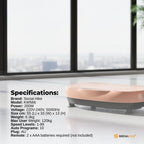 Social Hike 55cm Vibration Plate Machine Full Body Exercise Platform 200W Pink