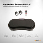 Social Hike 68cm Vibration Plate Machine Full Body Workout Platform Black