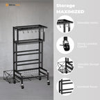 Social Hike Gym Equipment Storage Rack on Wheels - Dumbbells Weights Stand