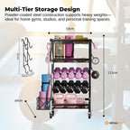 Social Hike Gym Equipment Storage Rack on Wheels - Dumbbells Weights Stand