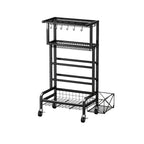 Social Hike Gym Equipment Storage Rack on Wheels - Dumbbells Weights Stand