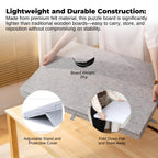 Social Hike Puzzle Board 1000 pcs - Felt Tilting Portable Cover + Drawers Silver