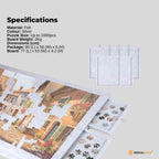 Social Hike Puzzle Board 1000 pcs - Felt Tilting Portable Cover + Drawers Silver