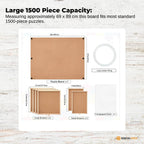 Social Hike Puzzle Board 1500 pcs - Rotating Tabletop with 6 Drawers and Cover