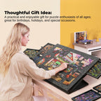 Social Hike Puzzle Board - Felt Tilting Portable Cover + Drawers Grey
