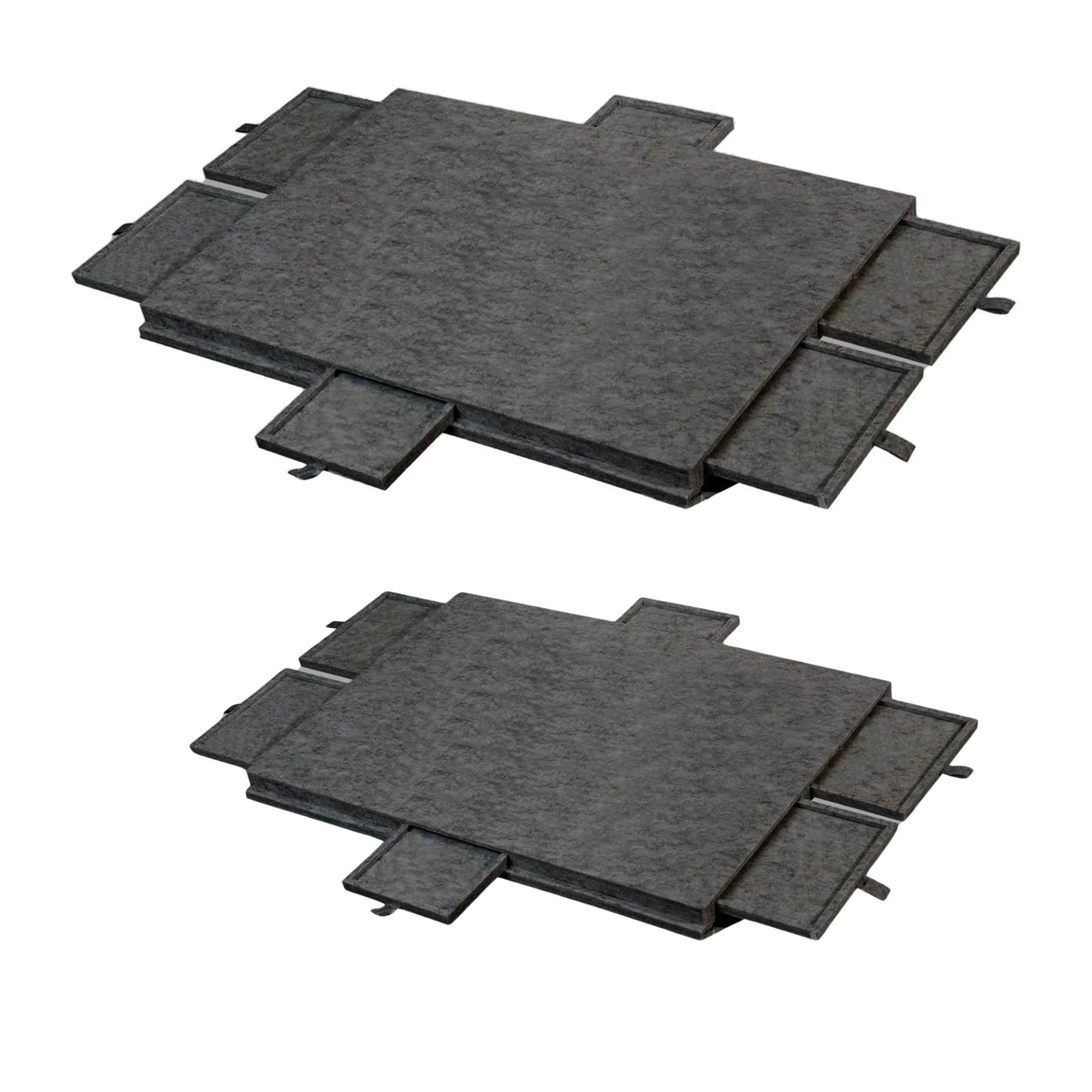 Social Hike Puzzle Board - Felt Tilting Portable Cover + Drawers Grey