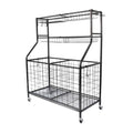 Social Hike Sports Equipment Storage Organiser Trolley on Wheels for Garage