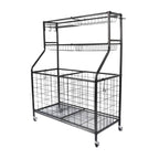 Social Hike Sports Equipment Storage Organiser Trolley on Wheels for Garage