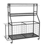 Social Hike Sports Equipment Storage Organiser and Side Rack Garage Trolley