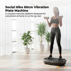 Social Hike 60cm Vibration Plate Machine Full Body Exercise Platform Black
