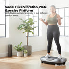 Social Hike 55cm Vibration Plate Machine Full Body Exercise Platform 200W Grey