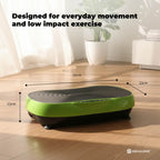 Social Hike 55cm Vibration Plate Machine Full Body Exercise Platform 200W Green
