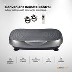 Social Hike 55cm Vibration Plate Machine Full Body Exercise Platform 200W Grey