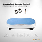 Social Hike 55cm Vibration Plate Machine Full Body Exercise Platform 200W Blue