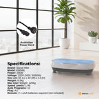 Social Hike 55cm Vibration Plate Machine Full Body Exercise Platform 200W Blue